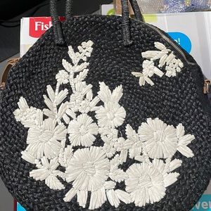 Anthropologie Garden Raffia Crossbody bag